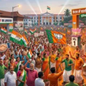 केरलम में यूडीएफ ने एलडीएफ को दी पटखनी, पहली बार तीन सीटों पर खिला कमल